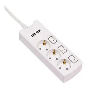 써보니 USB 부착 개별스위치 멀티탭 3구 2M U 56432