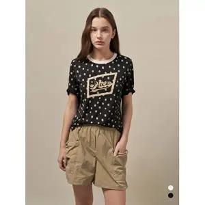 [인디안]올리비아로렌 도트 프린팅 티셔츠 VVCAS5M4281