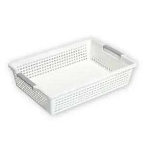 창신 화이트 라이프 바스켓 바구니 6호/수납 멀티 서랍 교구 정리 함 다용도 사무용 사각 선반 팬트리 학교