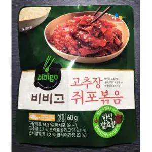 비비고 고추장쥐포볶음 밑반찬 집밥 한끼 자취 혼밥 간편식 비상식량 캠핑 60g