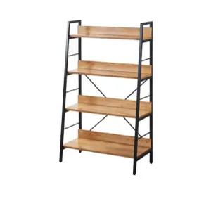 4단책장 다용도수납 철제선반 철제 철제책장 사다리형 4단책장 철제책장