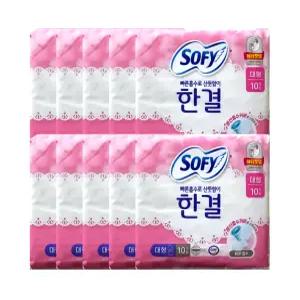쏘피 바디피트 한결 대형 날개형 생리대 10P x 10개