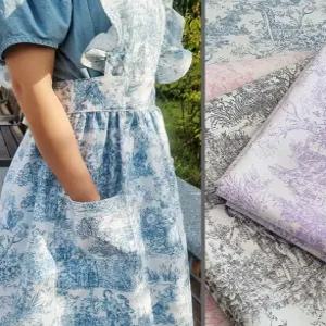 뜨왈드주이 방수 프랑스명화 면 앞치마원단 4컬러