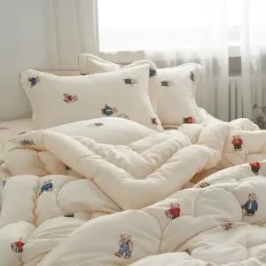 차렵 이불 세트 곰돌이 패턴 슈퍼싱글/베개/차렵이불/모달/기숙사/봄이불/이불세트/침대/간절기/이불