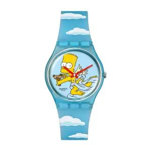 스와치 SO28Z115 THE SIMPSONS ANGEL BART 공용 우레탄시계