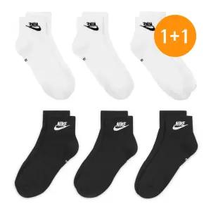 [나이키] 1+1/총6켤레 스포츠 양말 로고크루삭스 단목 3PACK 블랙/화이트