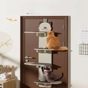문걸이 캣타워 방문걸이 반려묘 벽걸이 수직 스크래쳐 고양이형 팬더 캣트리