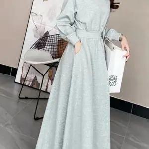 롱 맨투맨 원피스 밴딩 라운드넥 긴팔 봄가을 체형커버