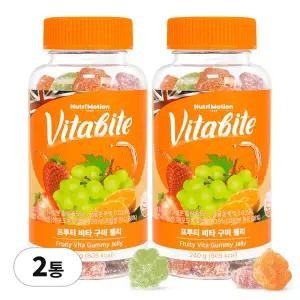 비타바이트 과일맛 멀티 비타 구미젤리 80개입 240g 2개