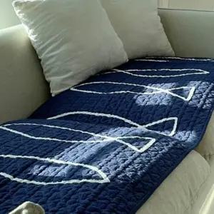 모던 물고기 퀼트 러그 발매트 쇼파 패드 240x70