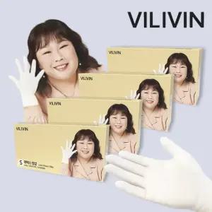 빌리빈 김민경 라텍스장갑 화이트 S 400매 (100매 x 4개)