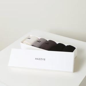 [AK플라자] [헤지스] 단색 면혼방 장목 남성양말5종세트 HJSS5F511G1