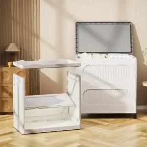 빌라드하우스 이지 무빙 다용도 멀티 수납 보관함 이동형 캠핑 박스 대형 리빙박스 수납함 이불 장난감 120L