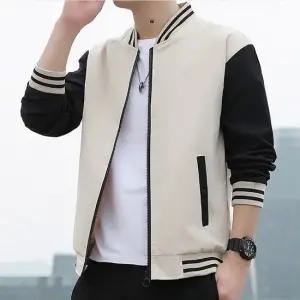 남자 간절기 배색 데일리 항공점퍼 봄 가을 블루종 바람막이 야구 점퍼 자켓