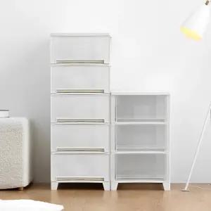 국내제작 튼튼한 홈클로젯 플레인 3단 5단 서랍장 틈새 슬림 깊은 수납장 투명 서랍장