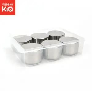 PC 보존식용기 스텐원형 6P 약150g/반찬통/냉동/보관/용기/냉장고/냉동실/보존식/밀폐/반찬/냉동고/나눔
