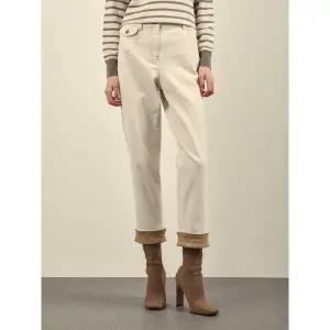 갤러리아 올리비아로렌 배색 카브라 배기 데님팬츠 VOCMP4W9341