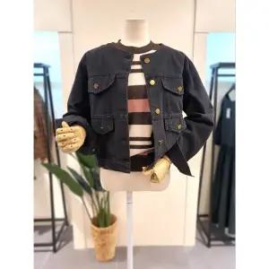 [대구백화점] [미스칸트]노카라 데님 자켓 블랙(KOJKN906)