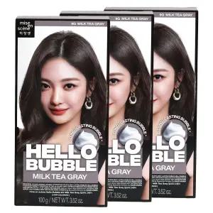 미쟝센 뉴 헬로버블 염색약 9G 밀크티그레이 x3개