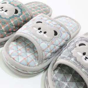 2종세트 층간소음 방지 미끄럼방지 푹신한 남자 3중쿠션 거실 면 퀼트 실내화