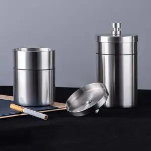 다용도 휴대용 재떨이 분리형 스텐 재떨이 가정용 방풍 담배 야외용