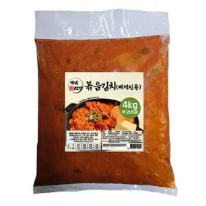 백년찬방 중국산 볶음김치 4kg 업소용 찌개전용 대용량