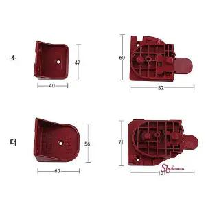 상다리부속 밥상 좌탁 접이식 부품 교자상 4개1세트 테이블 원터치식사이즈택fgh628