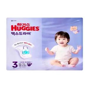 하기스 2025 맥스드라이밴드 3단계 중형 72매x1팩/공용