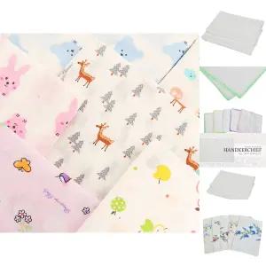 순면 나염 가제 손수건 대 10매입/행주/등산/아기/수건/거즈/가재/어르신/턱받이/무지/어린이집/출산/용품