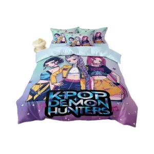 케이팝 데몬헌터스 침대 시트 커버 이불 침구어린이 키즈 학생용 방 세트