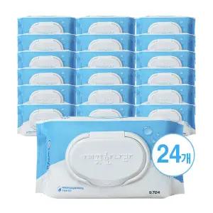 깨끗한나라 페퍼민트 물티슈 캡형 70매X 24팩