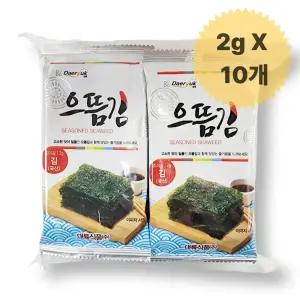 대륙식품 으뜸김 미니 도시락김 2g 10개 조미김
