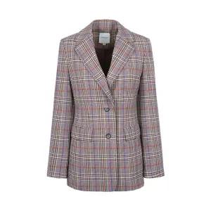 [크로커다일레이디] 크로커다일레이디 체크패턴 간절기 캐주얼 자켓CLCFJK104