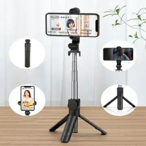 KC인증 블루투스 셀카봉 블루투스 무선 리모컨 각도조절 셀카봉 핸드폰 삼각대