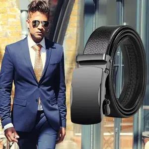 [하프클럽/알티피아]하이퀄리티 남성용 올블랙 정장 슬랙스 패션 벨트