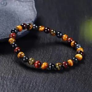 재물 건강 행운 3색 호안석 타이거아이 염주 팔찌