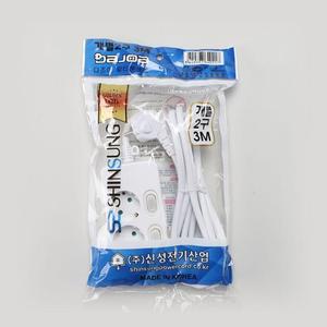 멀티탭 멀티코드 개별 스위치 2구 3호 3M 16A KC 전기코드선 전기연장선 국산