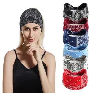 헤어밴드 멀티 스포츠 페이즐리 러닝 등산 머리띠/땀밴드/쿨밴드/운동/헤어/밴드/두건/와이드/땀머리띠