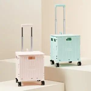 접이식 이동식 시장 장바구니 캠핑 카트 캐리어 WYC001 그레이