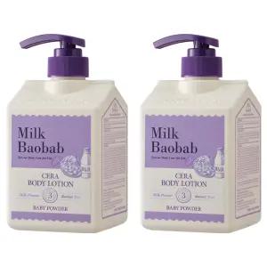 밀크바오밥 세라 보습 사계절 바디케어 바디로션 베이비파우더 600ml 2개