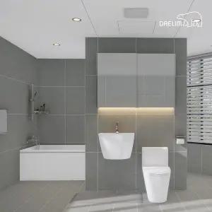 [DAELIM]대림바스 포세린 에디션 애쉬 LED 와이드 슬라이딩장 거실욕실 리모델링