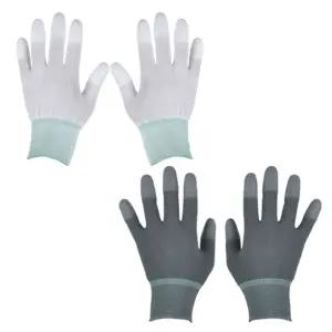 PU작업용 손가락 TOP장갑 10PCS+1/공업용/고무장갑/운전용/장갑/손끝/코팅/여름/작업/PU장갑/흰/원예/