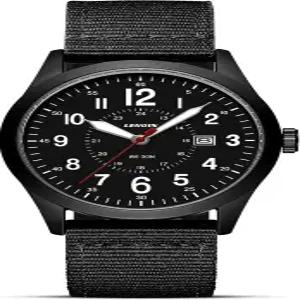 LN LENQIN 남성용 밀리터리 워치 스포츠 아날로그 쿼츠 방수 손목 시계 데이트 야광 육군 전술 필드 캐주얼