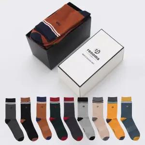 레노마 남성용 패션 캐쥬얼 중목 양말 10켤레 세트