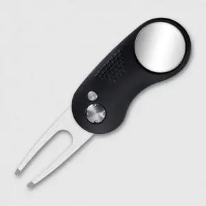 볼마커 겸용 접이식 그린보수기(블랙)/골프장/골프용그린/잔디/보수그린디봇/골프그린/포크그린