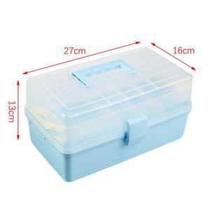 3단 대용량 수납함 접이식 다용도 플라스틱 휴대용 메이크업 헤어핀 정리함 네일아트 보석함