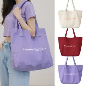 일레저 레터링 캔버스 대형 에코백 보부상 가방