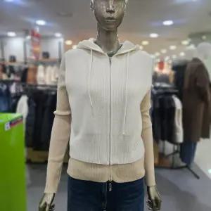 시슬리/애플아울렛/울 블렌드 후드 집업 니트 베스트 SAKCA1611