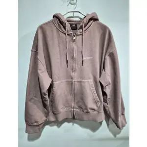 UNI 레터링 워시드 후드집업 NBMDG11223 GRAY PINK