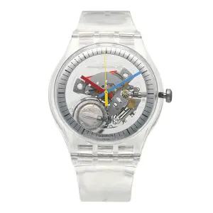 스와치 SO29K100 CLEAR CLEARLY NEW GENT 남성 우레탄시계